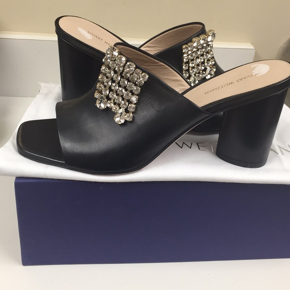 Stuart Weitzman NWOT Crystal Leather Sandals NeverUsed